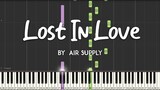 Lost in Love by Air Supply synthesia piano tutorial + sheet music
