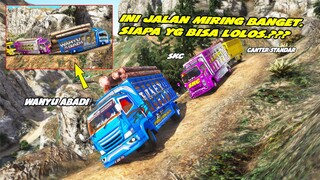 CHALLENGE TRUK WAHYU ABADI MUAT KAYU VS TRUK SKC