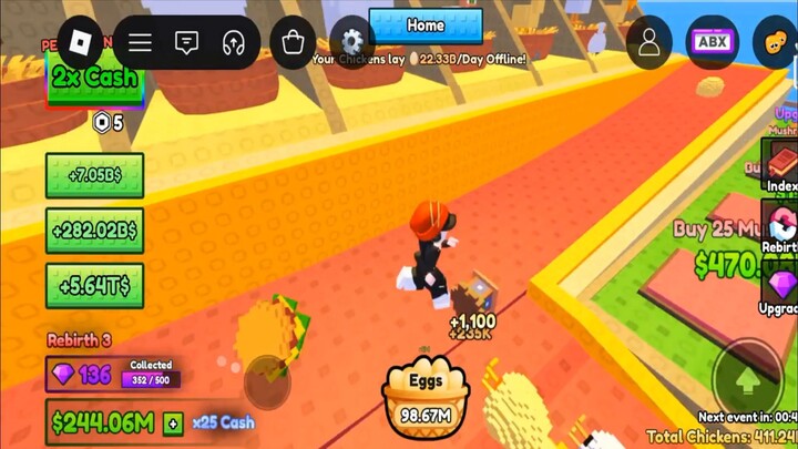🍳✨Bright, glossy, blocky egg bucket icon l Chicken Farm l Roblox