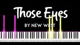 Those Eyes by New West synthesia piano tutorial + sheet music