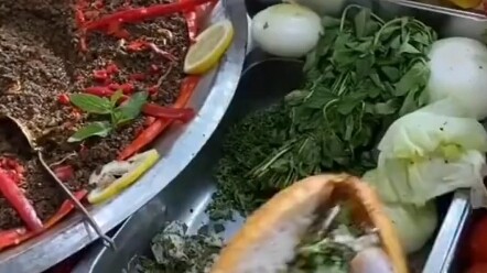 It really is Turkish cuisine—someone who doesn't know might think a mason has shown up.