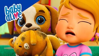Baby Alive Official 🧸 Teddy Bear Gets a Boo Boo 💦 Kids Videos 💕