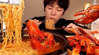 SIO Mukbang! Tôm hùm nướng, mì cay tôm hùm