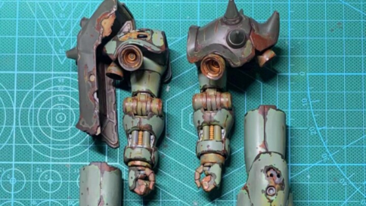 [Gundam Old Battle Damage] Bandai MG Girardo Old Battle Damage, sharing the production process of ar