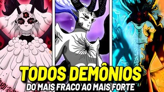 TODOS OS DEMÔNIOS DE BLACK CLOVER DO MAIS FRACO AO MAIS FORTE!