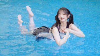 Let me ask you this! Is the twin-tailed girl in the swimming pool cute?