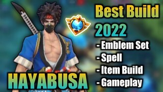 HAYABUSA BEST BUILD 2022 | TOP 1 GLOBAL HAYABUSA BUILD | HAYABUSA - MOBILE LEGENDS | MLBB