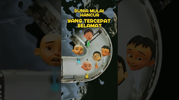 Dunia mulai hancur?? 😱😱 Lariii Upin Ipin, Fizi, Mail, Ehsan!! Kalian harus selamat!! | MRI #Shorts