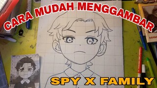 cara mudah menggambar anime SPY X FAMILY