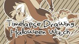 Halloween Witch Drawing Timelapse