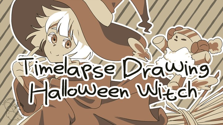 Halloween Witch Drawing Timelapse