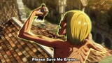 Berthold Cries Asking Help From Eren | Mikasa Eren vs Levi Hanji (English Sub)
