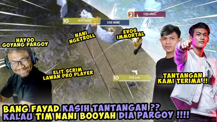Ngakak Bang Fayad Sampai Pargoy - Tantang Tim Nani Di ELIT SCRIM Lawan Pro Player !!!