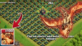 100 Super Dragon vs Scattershot (Clash of Clans)