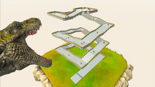 T-REX DOING TOWER CHALLENGE   Animal Revolt Battle Simulator