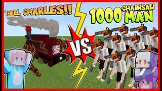 KETIKA HELL CHARLES VS 1000 CHAINSAW MAN !! SIAPA MENANG ?? Feat @MOOMOO. Minecraft