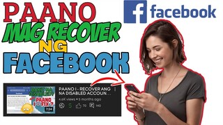 PAANO KO NA RECOVER ANG FACEBOOK KO?