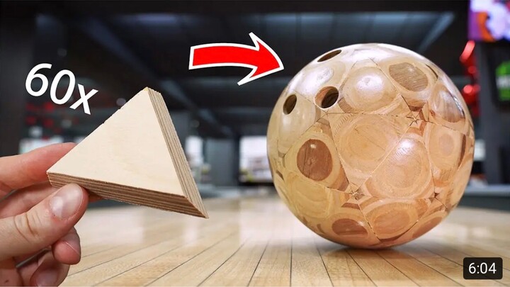 (Thủ công) làm thế nào để tạo ra bóng 🎳 từ những khối tam giác 🪵