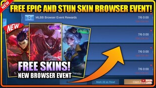 CLAIM! FREE EPIC SKINS AND STUN SKIN (NEW BROWSER EVENT!) - MLBB