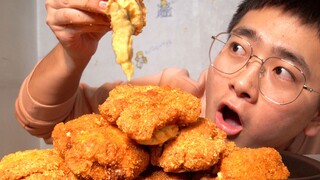 Bom kalori! Fillet ayam yang meledak dengan es cola dan keju!