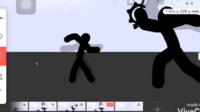 Stick man - How to make animation - meliodas vs escanor -