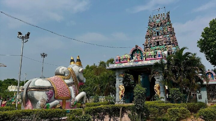 a south Indian temple  of lord sree krishna bhaguvan