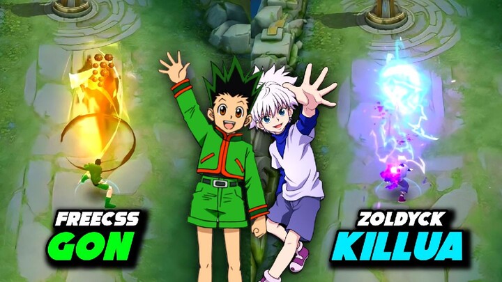 Gon & Killua Skin Comparison! MLBB x HunterxHunter Collaboration