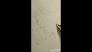 Draw Anime Haruko Akagi from Slamdunk