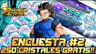 NUEVA ENCUESTA!! CONSIGUE 250 CRISTALES GRATIS EN DRAGON BALL LEGENDS