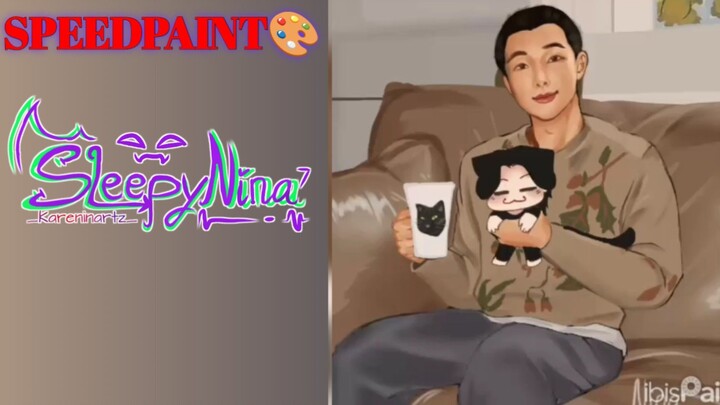 (BTS) Rm RPWP Concept photo (with Meowgi) Speedpaint 🩵