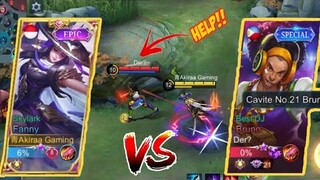 AKIRA GAMING VS SENIOR TOP CAVITE BRUNO!! || SOLO RANK || MOBILE LEGENDS BANG BANG