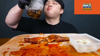 Mukbang đùi gà Hàn Quốc p6 #monngonmoingay
