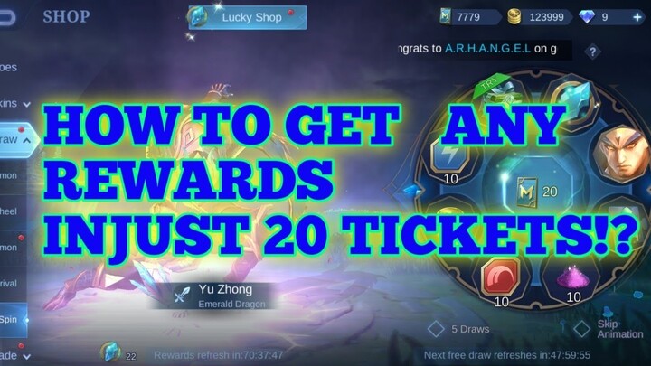 How to Get any Reward in Lucky Spin! | Mobile Legends !