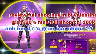 Free fire| review shop huyền bí được giảm giá 90% chỉ cần 100k mua full shop