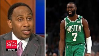 ESPN SC | Stephen A. impressed by Jaylen Brown scores 30, Celtics beat Bucks 109-86 to even series