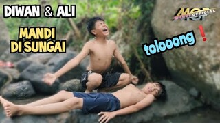 DIWAN MANDI di sungai ❗ALI berusaha nolong | liburan komedi muhyi official