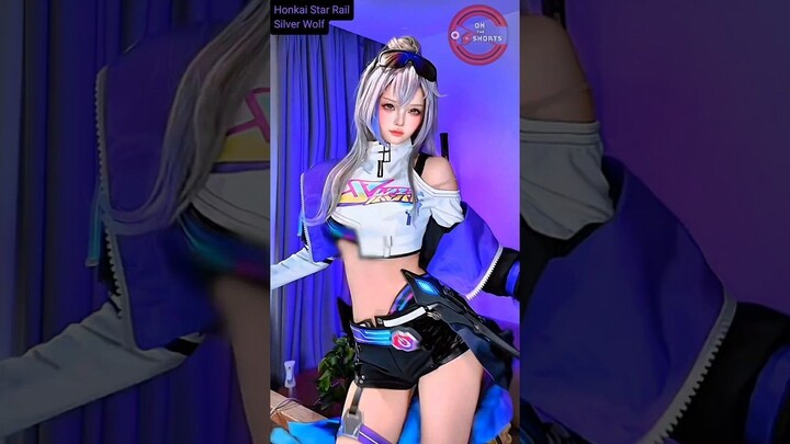Silver Wolf Cute Dance ❤️ Honkai Star Rail Cosplay #shorts