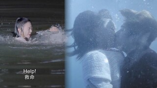 灰姑娘突然落水，霸總急壞了立馬跳進河裡，抱著她親吻給她渡氣！