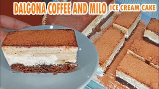 3 INGREDIENTS DALGONA COFFEE AND MILO CAKE | HOW TO MAKE COFFEE ICE CREAM CAKE NEGOSYO W COMPUTATION