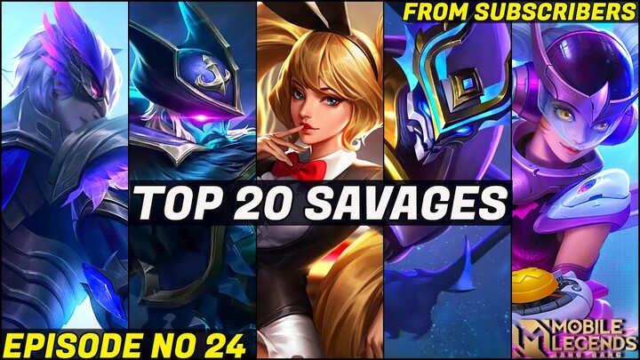 Mobile Legends TOP 20 SAVAGE Moments Episode 24- FULL HD