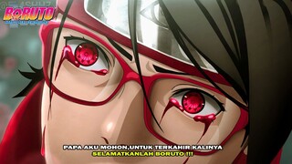 SPOILER MANGA BORUTO 80 : SARADA MEMBANGKITKAN MANGEKYO SHARINGAN UCHIHA