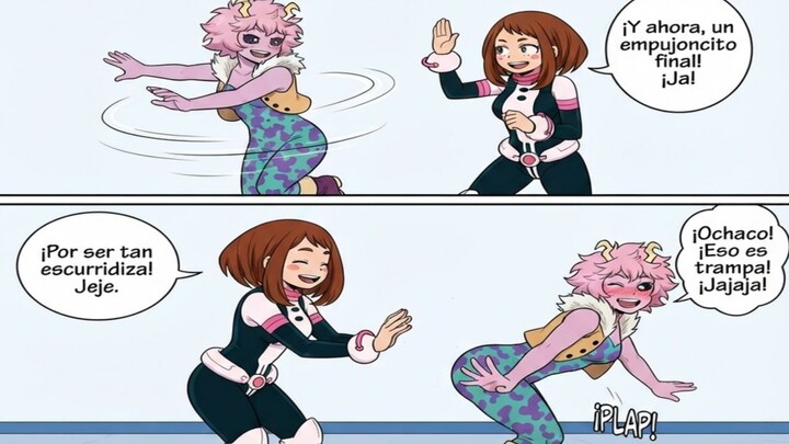 Uraraka y Mina Planean algo con Deku - Comic My Hero Academia