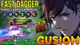22 Kills Gusion Fast Hand Daggers Combo! - Top 1 Global Gusion by ᴀᴢɢᴀʟᴏʀ - Mobile Legends