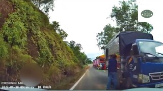 Đang đi đường đèo 'QUANH CO', tài xế 'NGỚ NGƯỜI' khi thấy nguyên cái #doisongmoingay