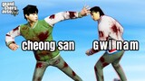 GTA 5 mod zombie survival - Gwi nam vs cheong san #allofusaredead