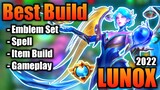 Lunox Best Build 2022 | Top 1 Global Lunox Build | Lunox - Mobile Legends | MLBB