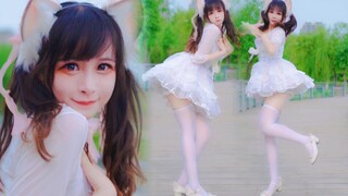 可爱白色猫耳❤️大腿勒肉藏不住啦！【竖屏】