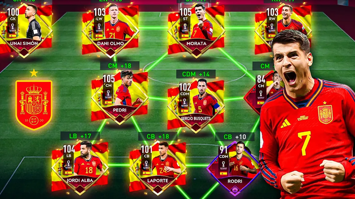 ฉันสร้างทีมสเปนที่ดีที่สุดสำหรับฟุตบอลโลกปี 2022 - FIFA Mobile 23