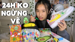 THỬ THÁCH 24H KHÔNG NGỪNG VẼ?!