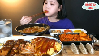 Cơm Omurice Nhật, sủi cảo, bánh gạo, bánh canh bột mì kimchi 3 #amthuc